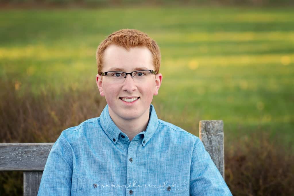 senior boy wearing glasses 