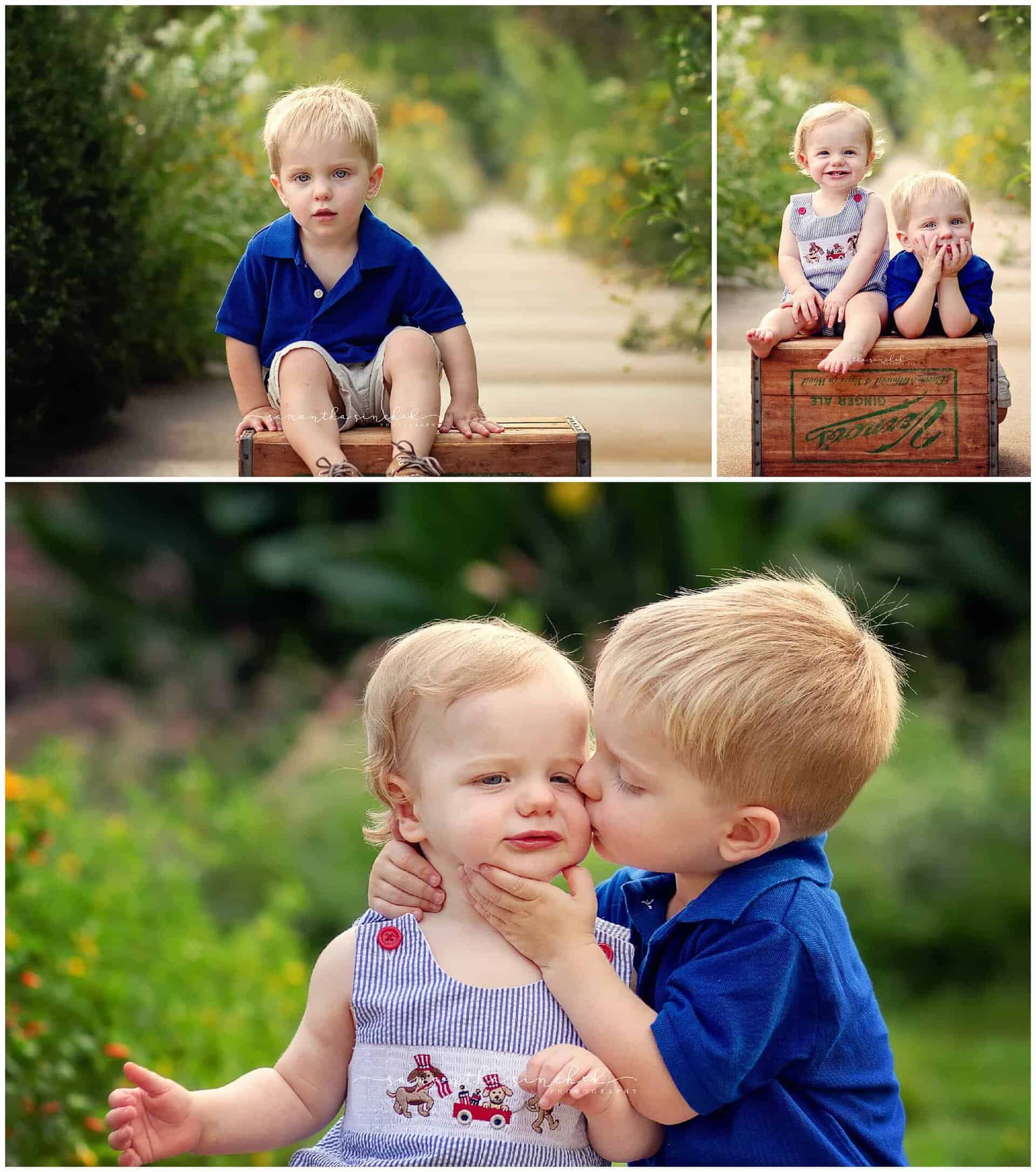 graham poses at ault park in cincinnati at one year photo session, ssamantha sinchek