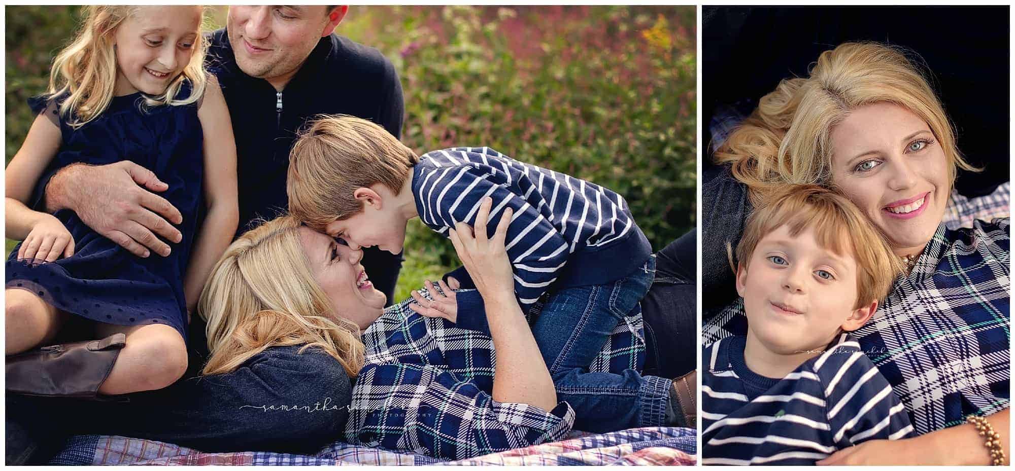 rohrkemper family pictures at Ault Park Cincinnati with beautiful fall colors