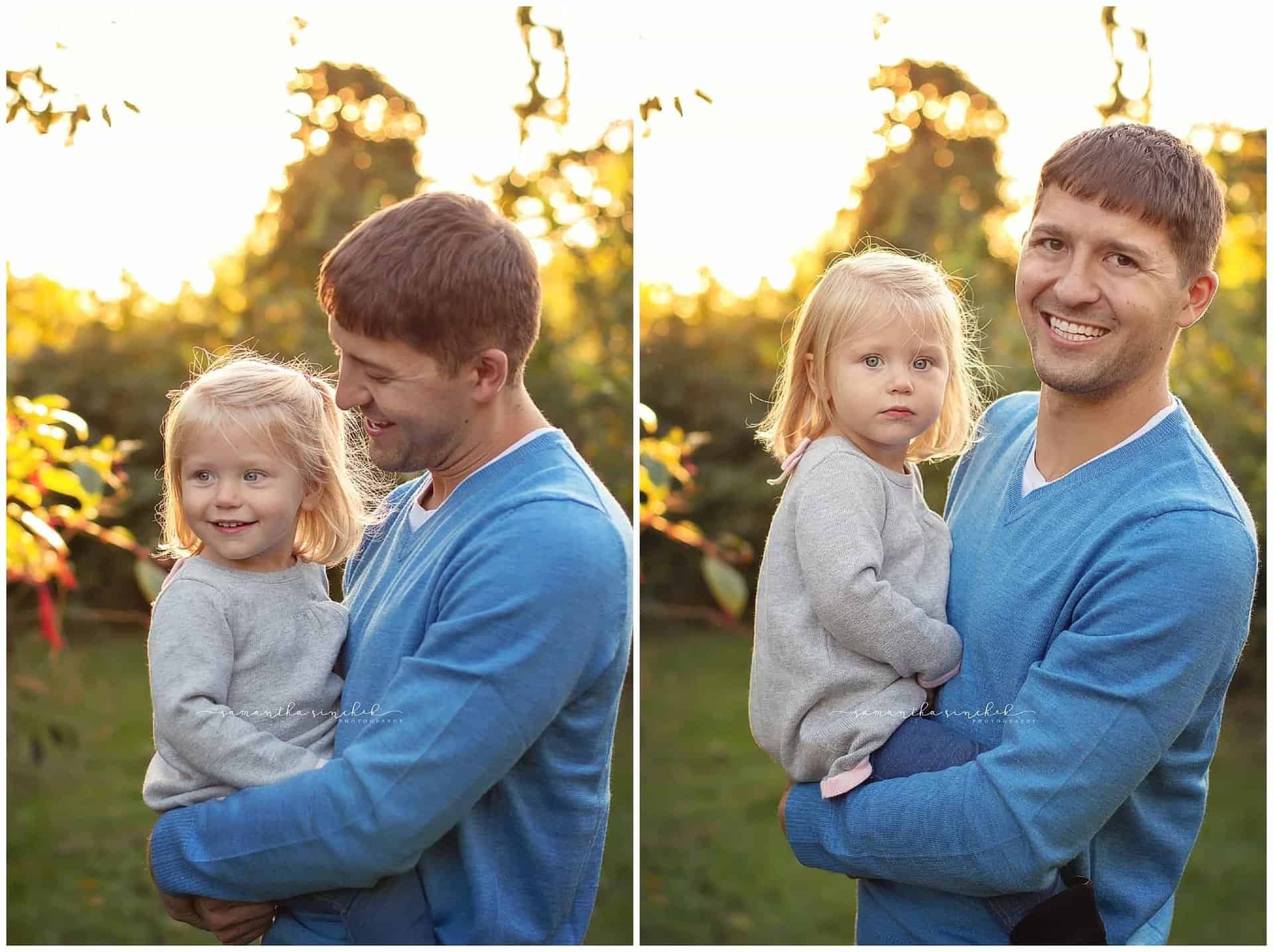 dad and daughter at sharon woods with samantha sinchek photography