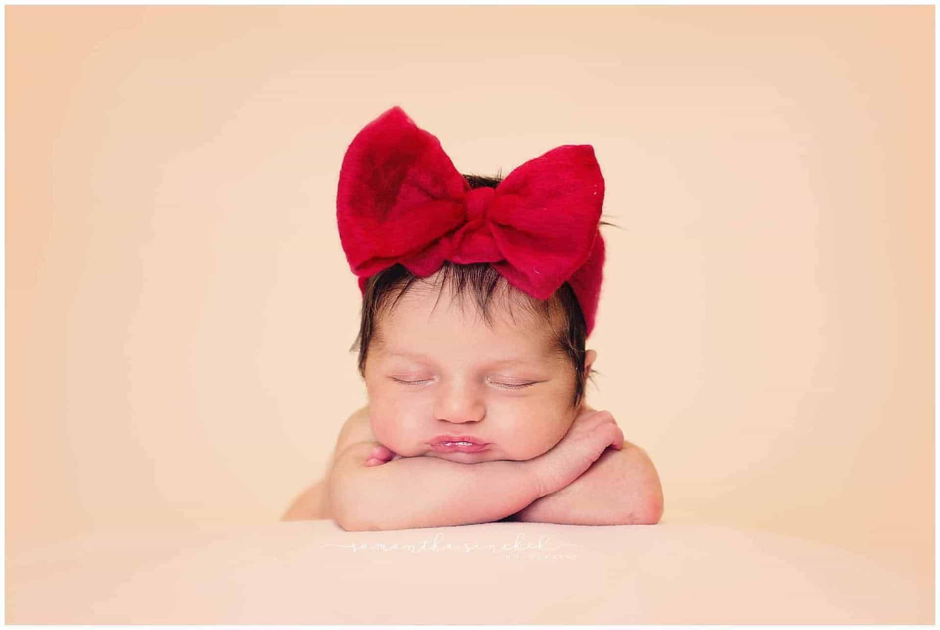 newborn sleeps during pictures in liberty township cincinnati ohio