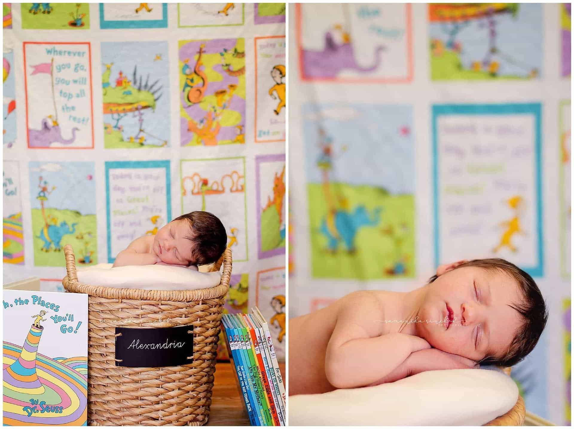 newborn sleeps during pictures in liberty township cincinnati ohio