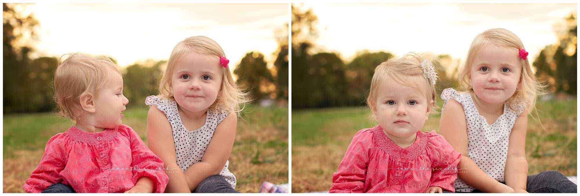 family of 4 during pictures at sharon woods in the fall with samantha sinchek photography
