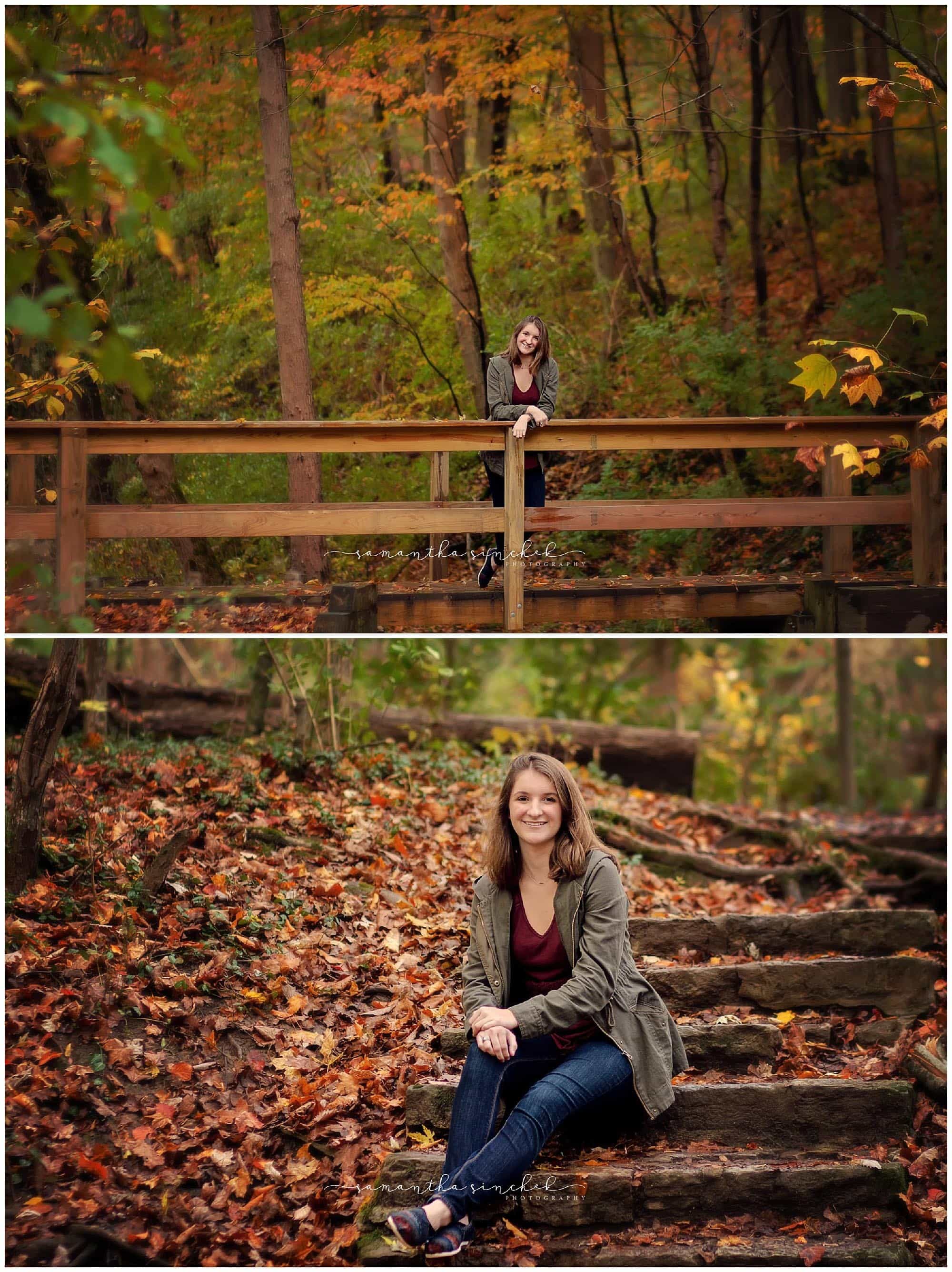cincinnati senior photo session with samantha sinchek photography at ault park