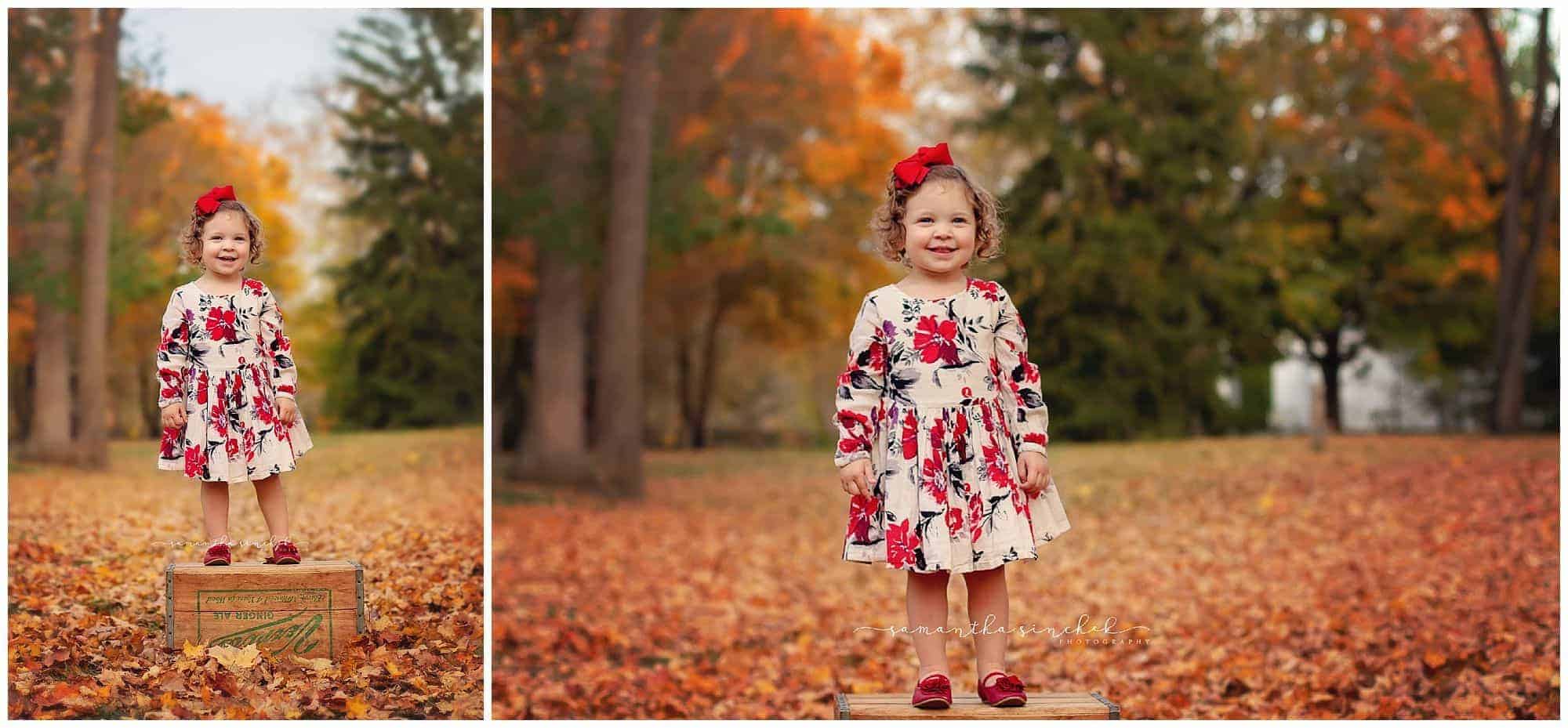 family mini session at sharon woods with boswell family photographer samantha sinchek
