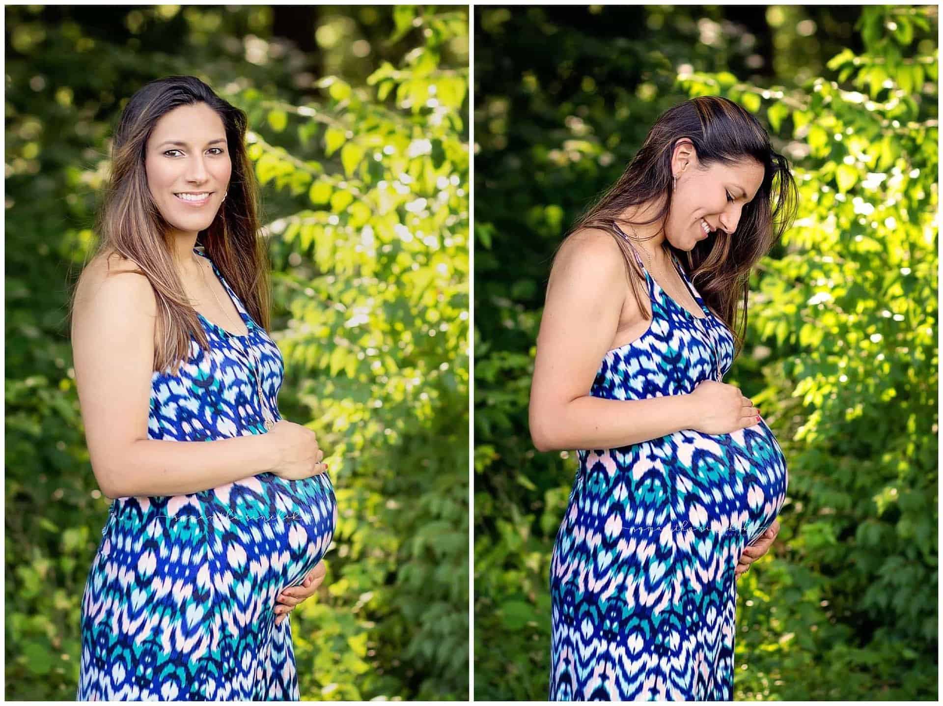 maternity session with carole and family at sharon woods