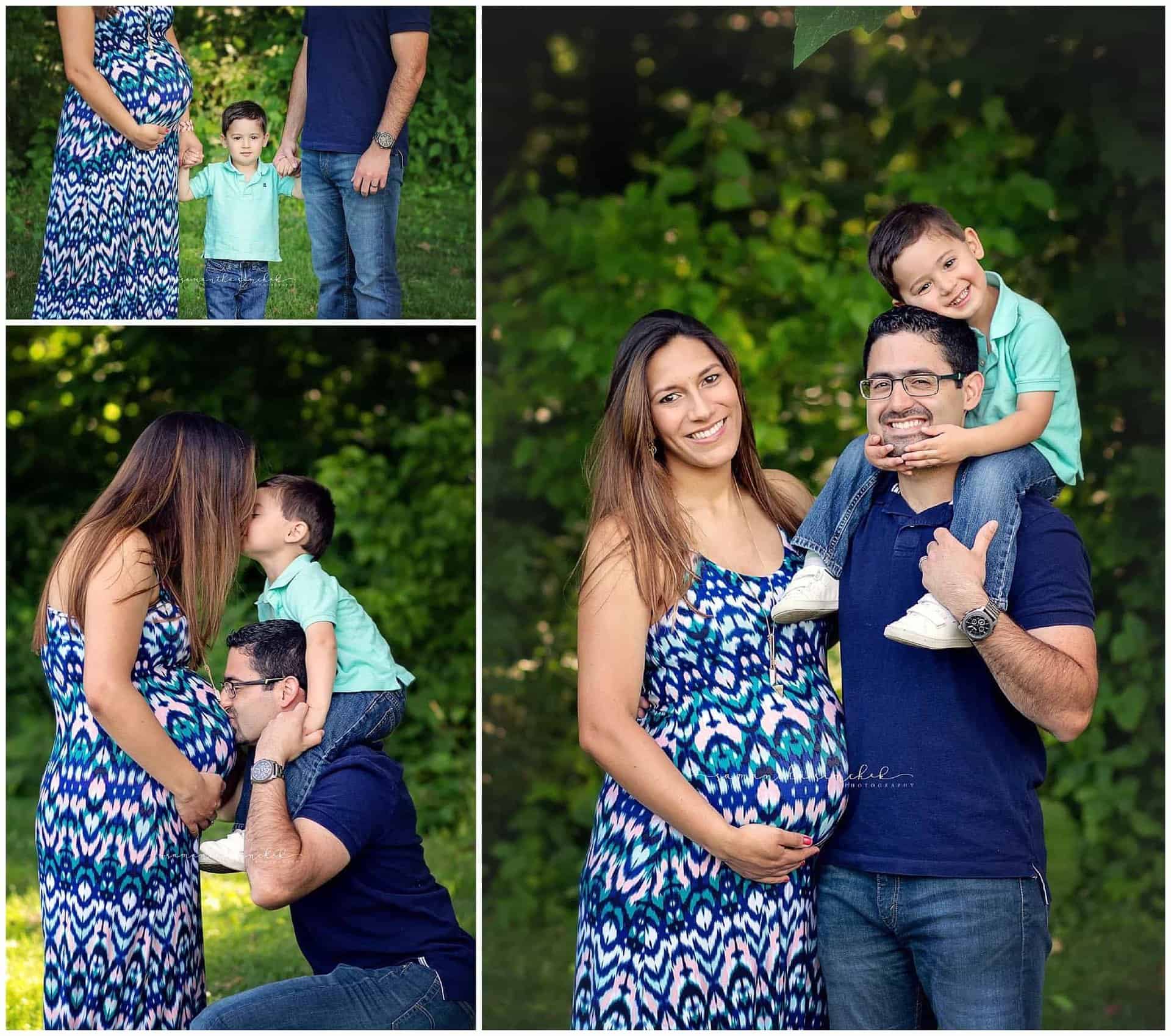 maternity session with carole and family at sharon woods