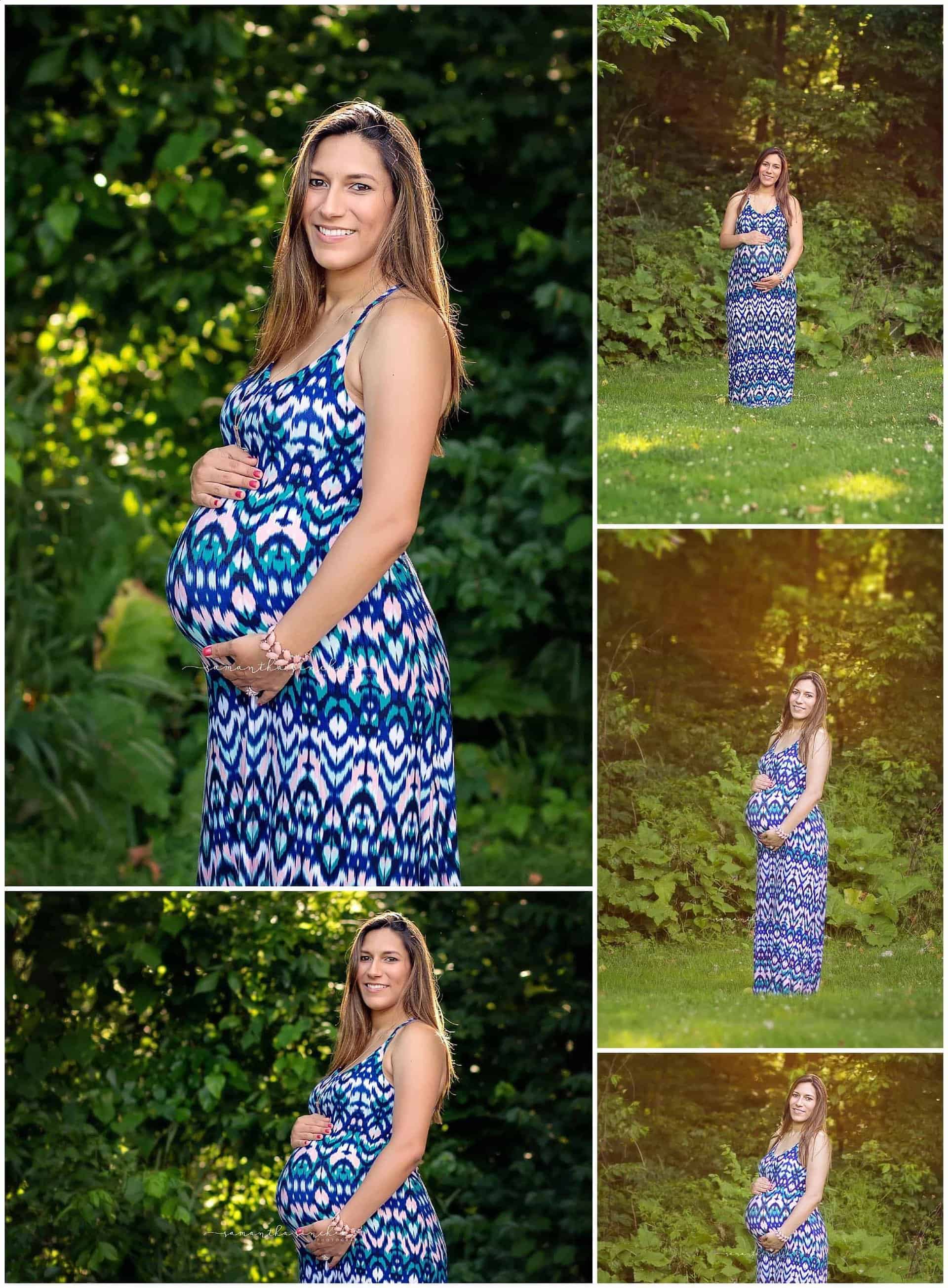 maternity session with carole and family at sharon woods