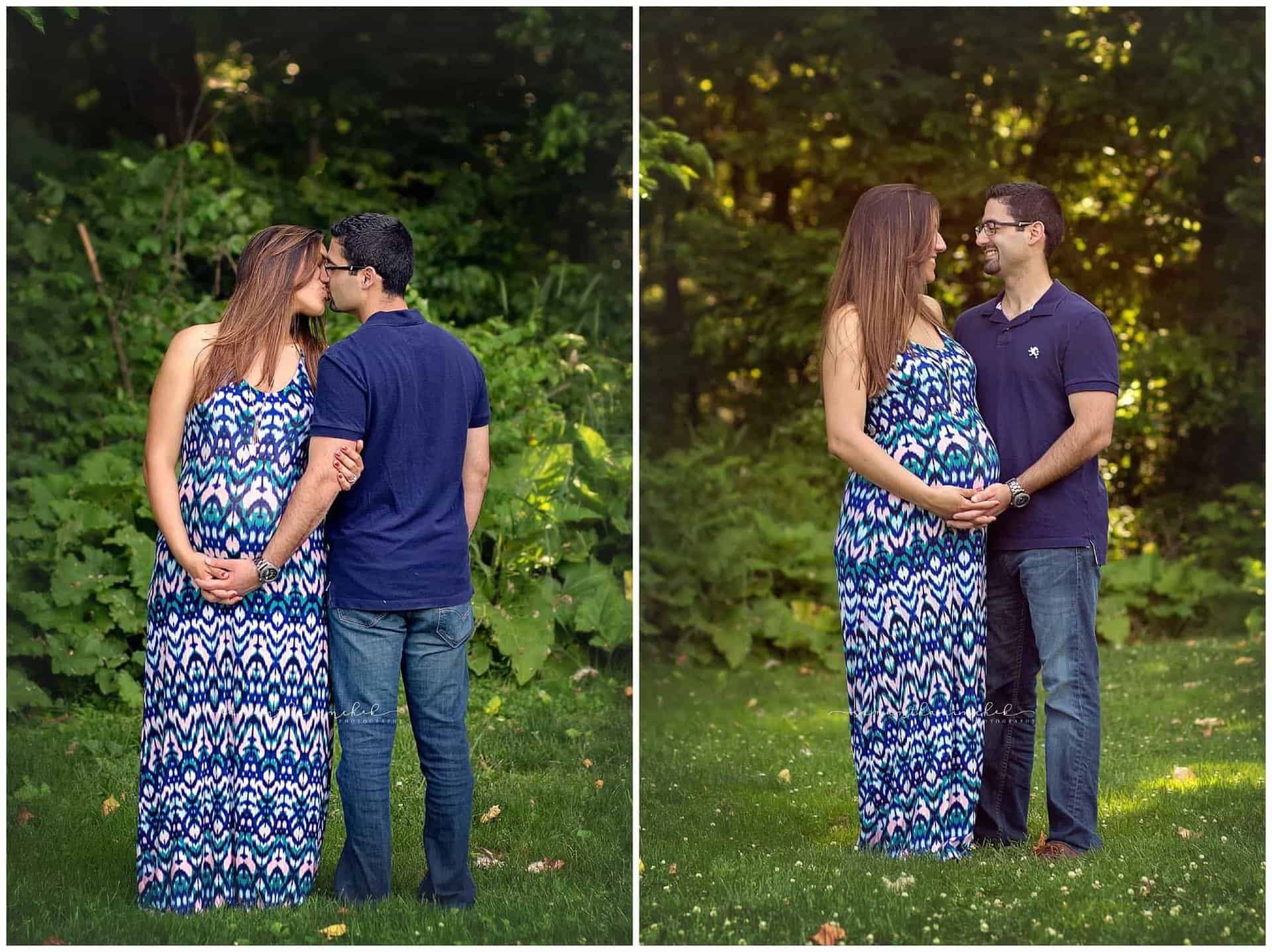 maternity session with carole and family at sharon woods
