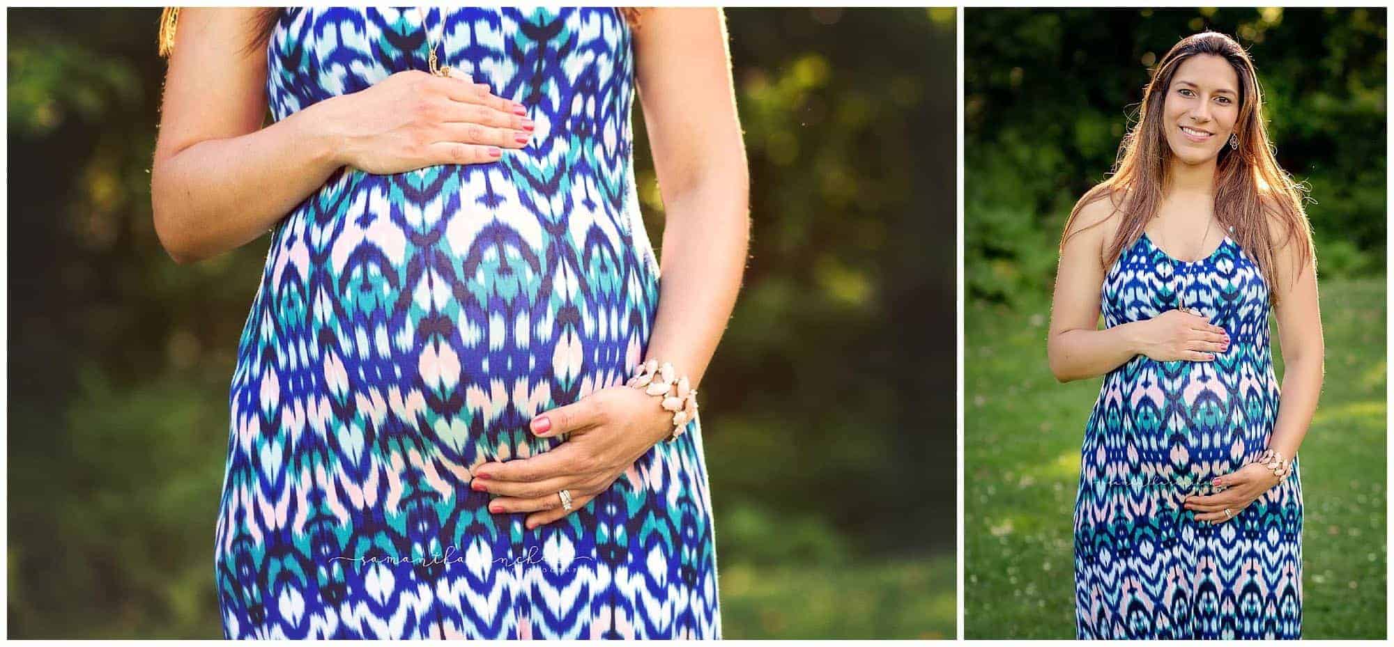 maternity session with carole and family at sharon woods