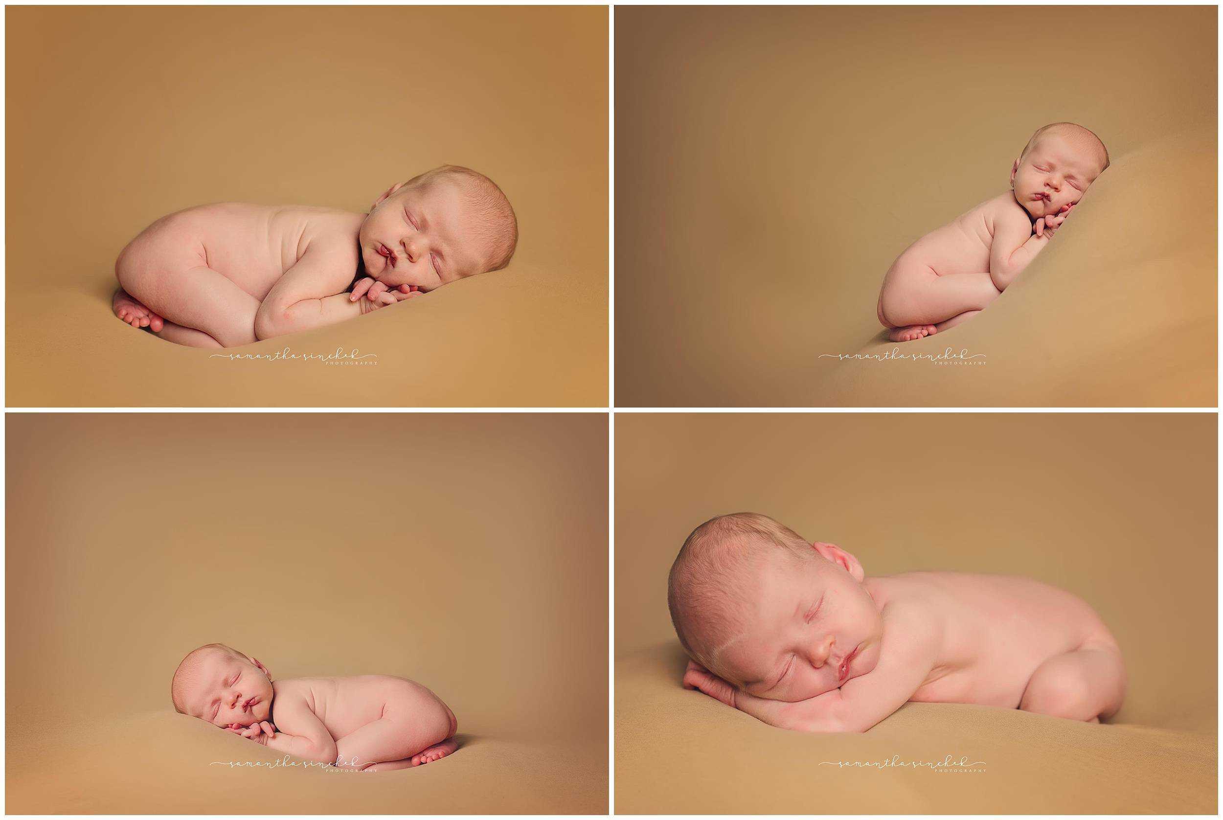 best cincinnati newborn photographer captures sleeping newborn at her reading home
