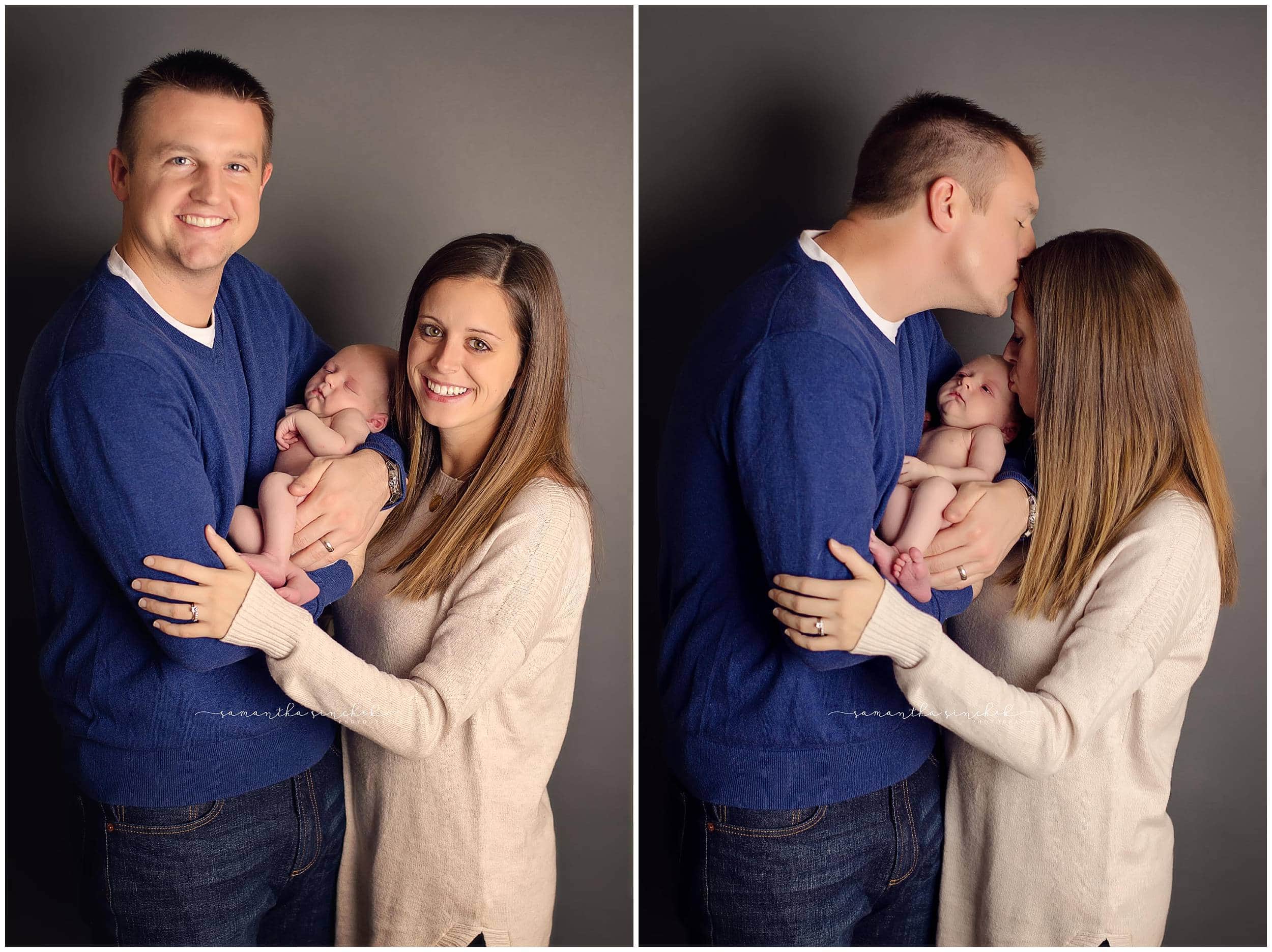 best cincinnati newborn photographer captures sleeping newborn at her reading home