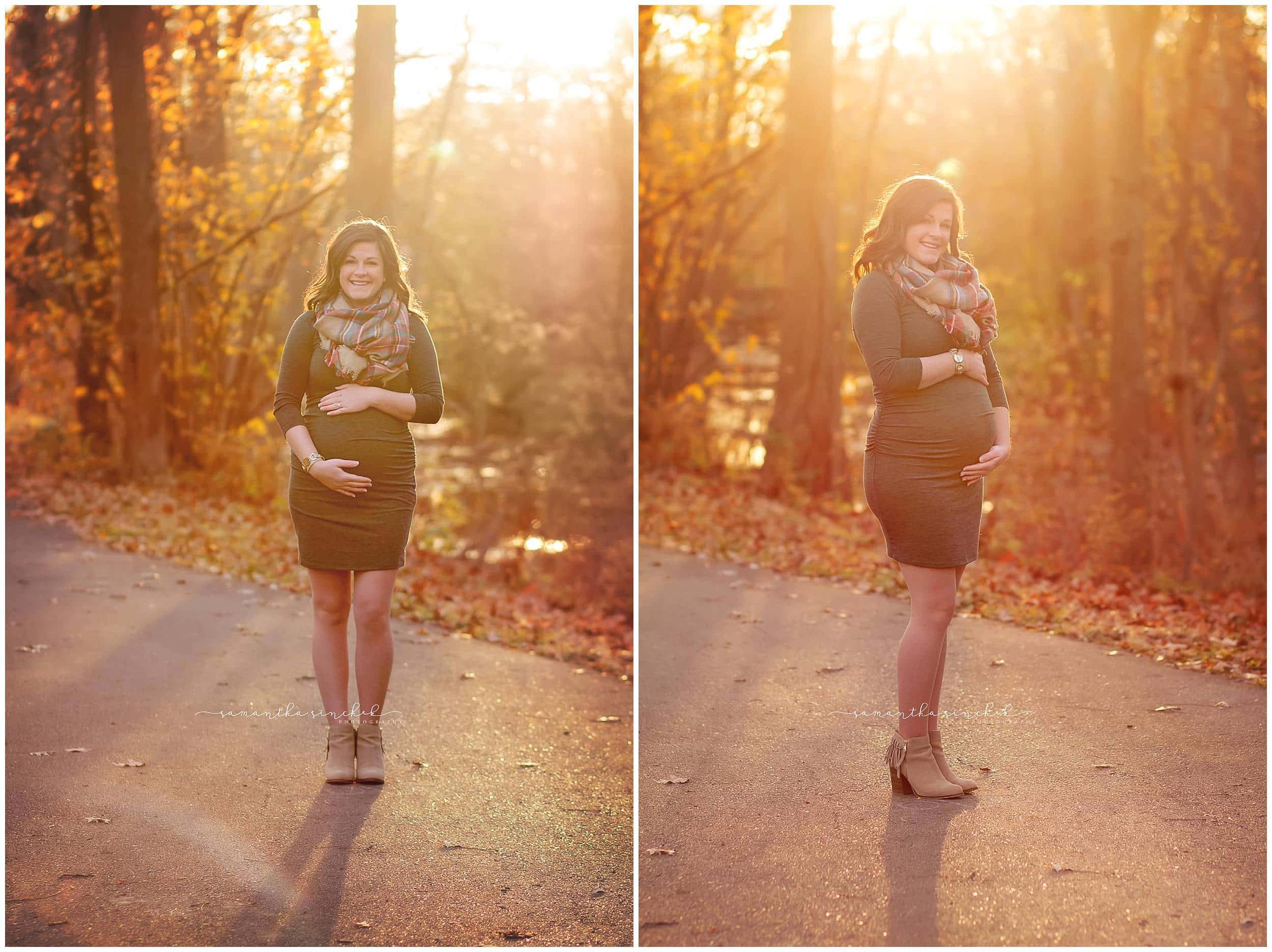 gorgeous baklit maternity session at sharon woods with samantha sinchek photography cincinnati