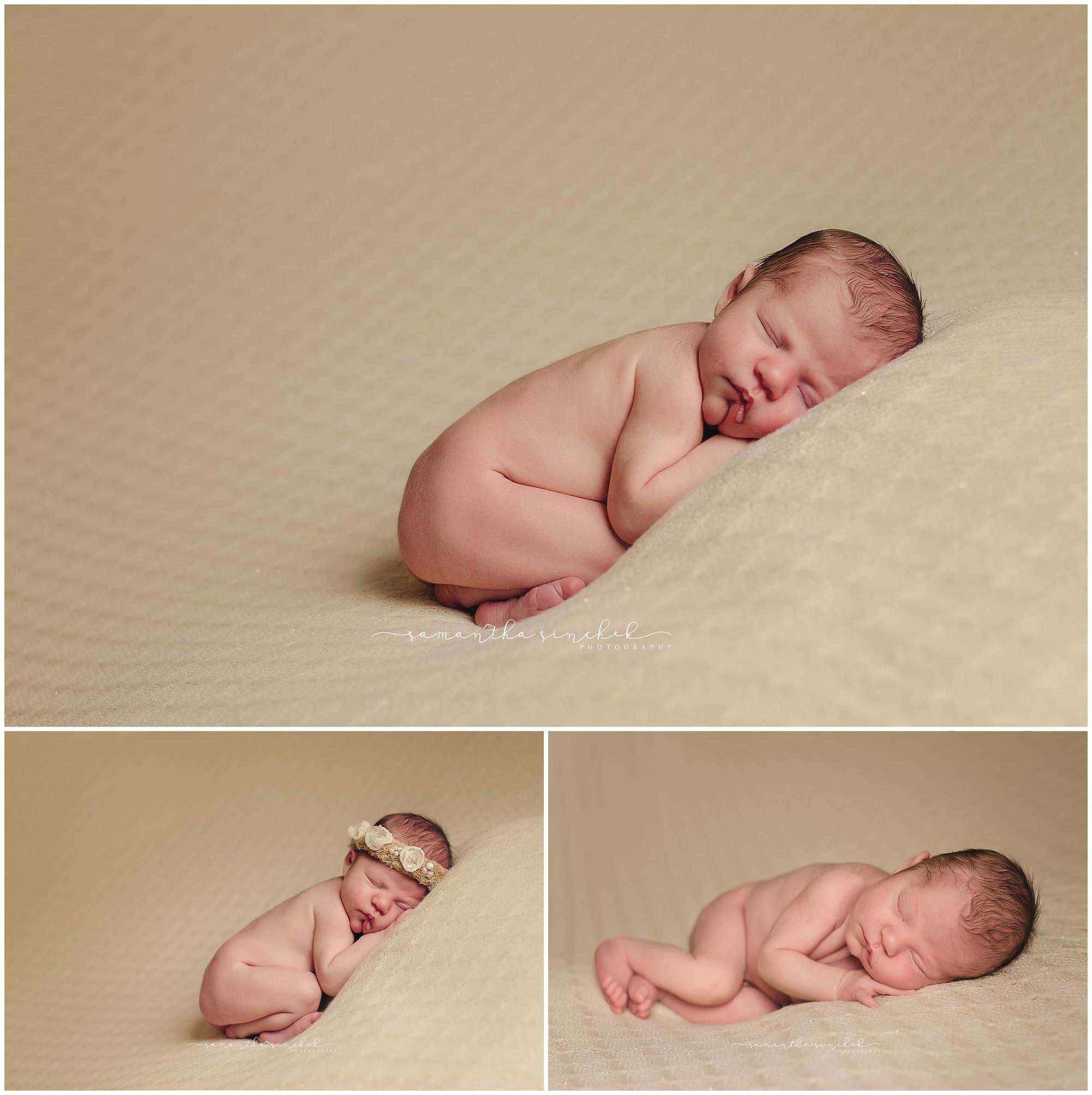 best cincinnati newborn photographer captures sleeping newborn at her reading home