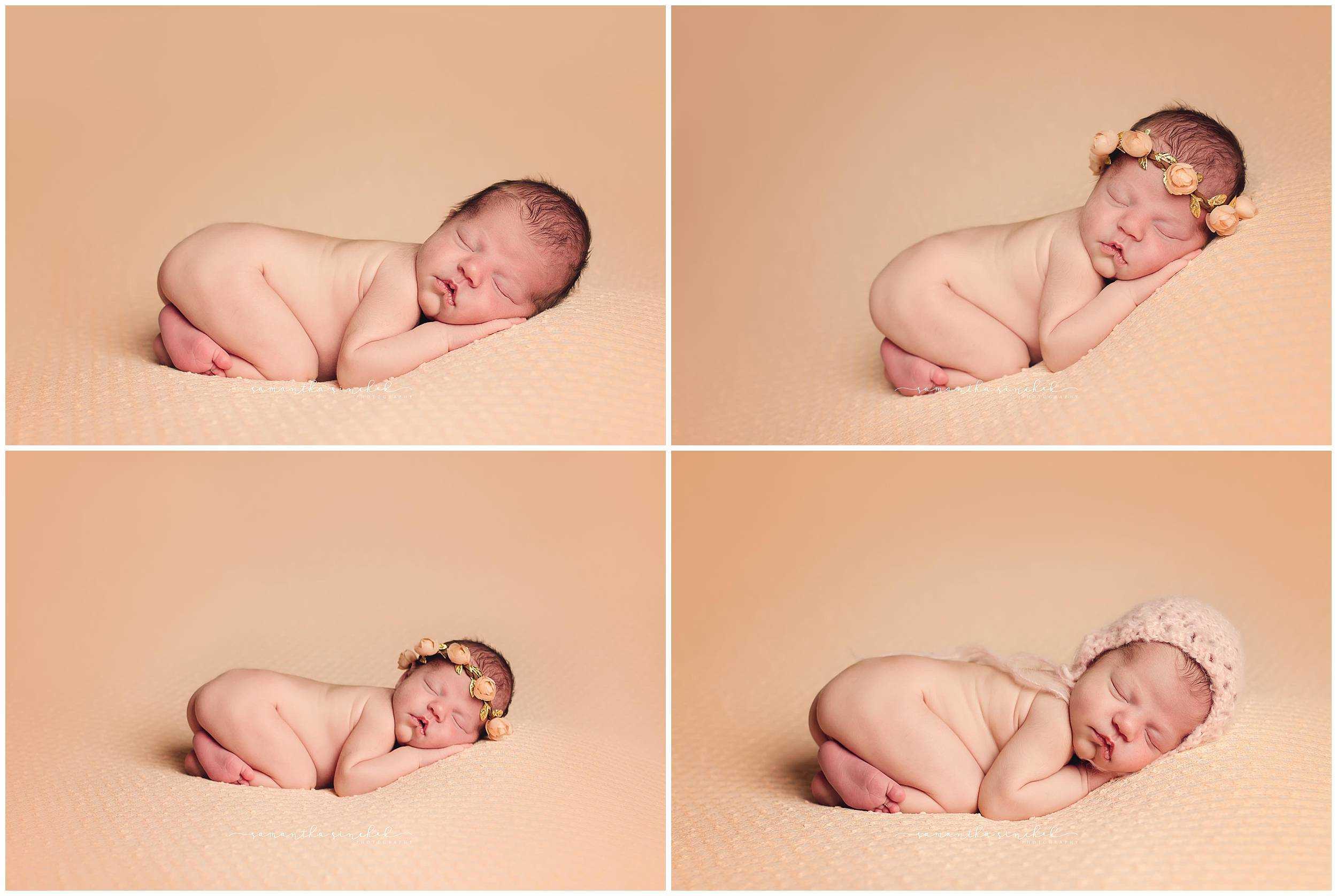 best cincinnati newborn photographer captures sleeping newborn at her reading home