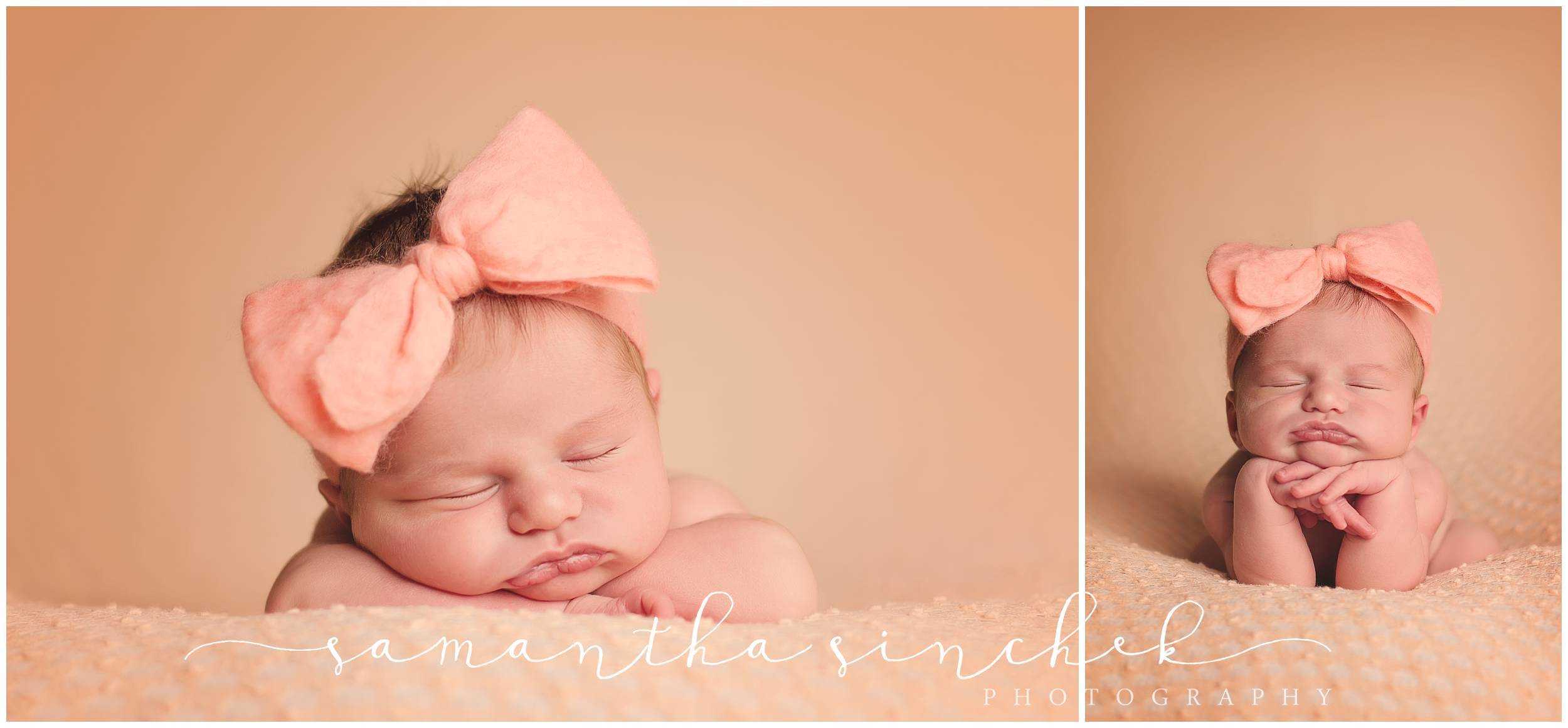 premier cincinnati newborn baby photographer posed session at samantha sinchek photography