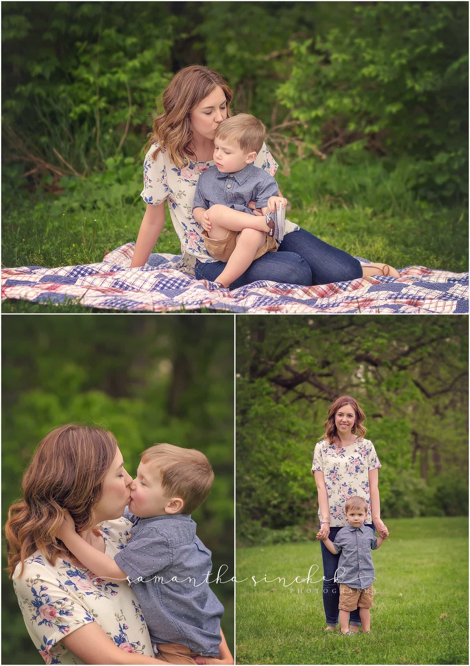 cincinnati family photographer at sharon woods mini session with mother and son