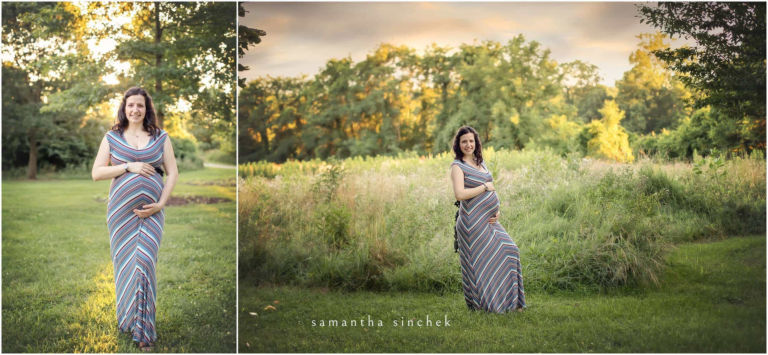 maternity photo at glenwood gardens in cincinnati ohio with samantha sinchek photography