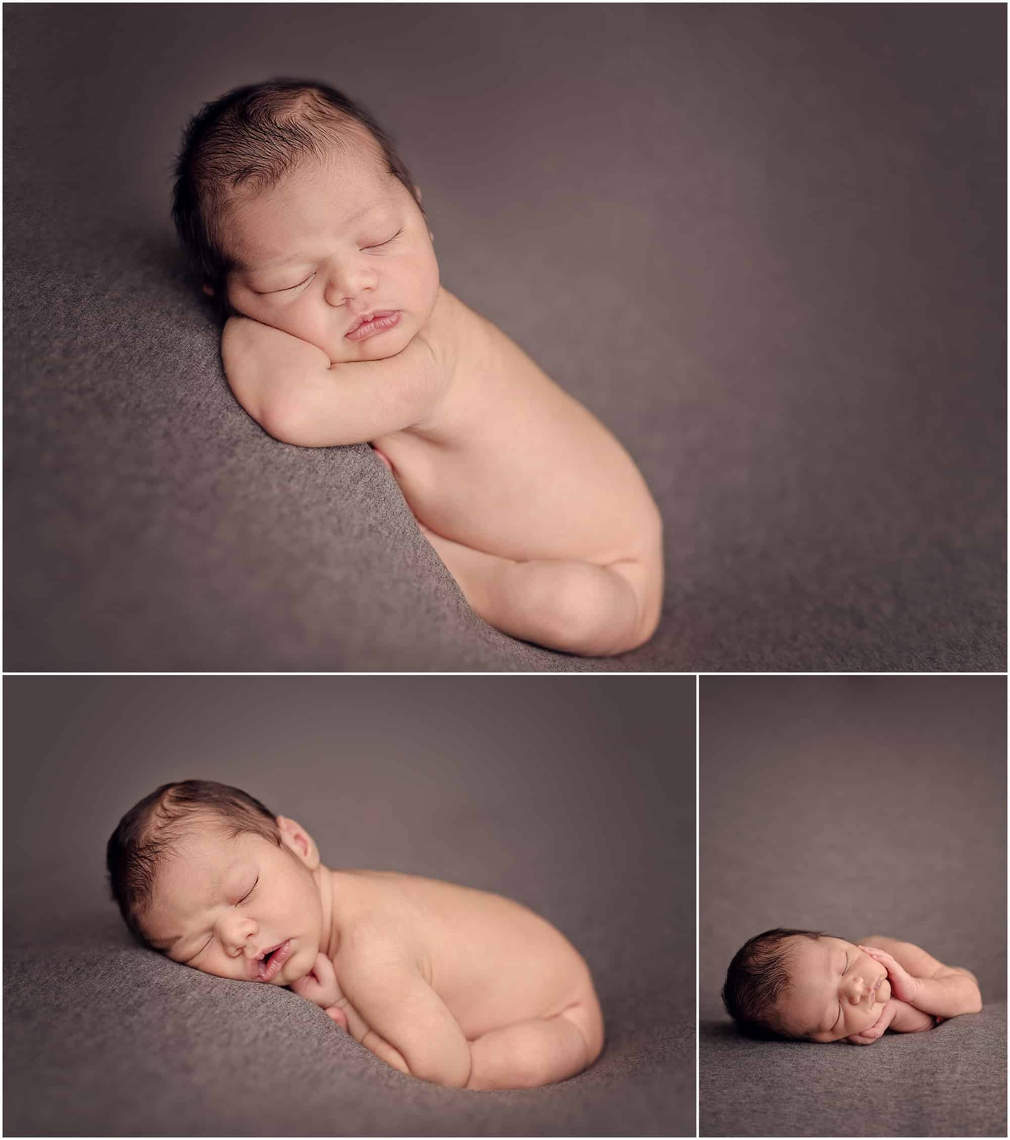 baby boy from Cincinnati sleeps during newborn pictures with Samantha sinchek photography of Ohio