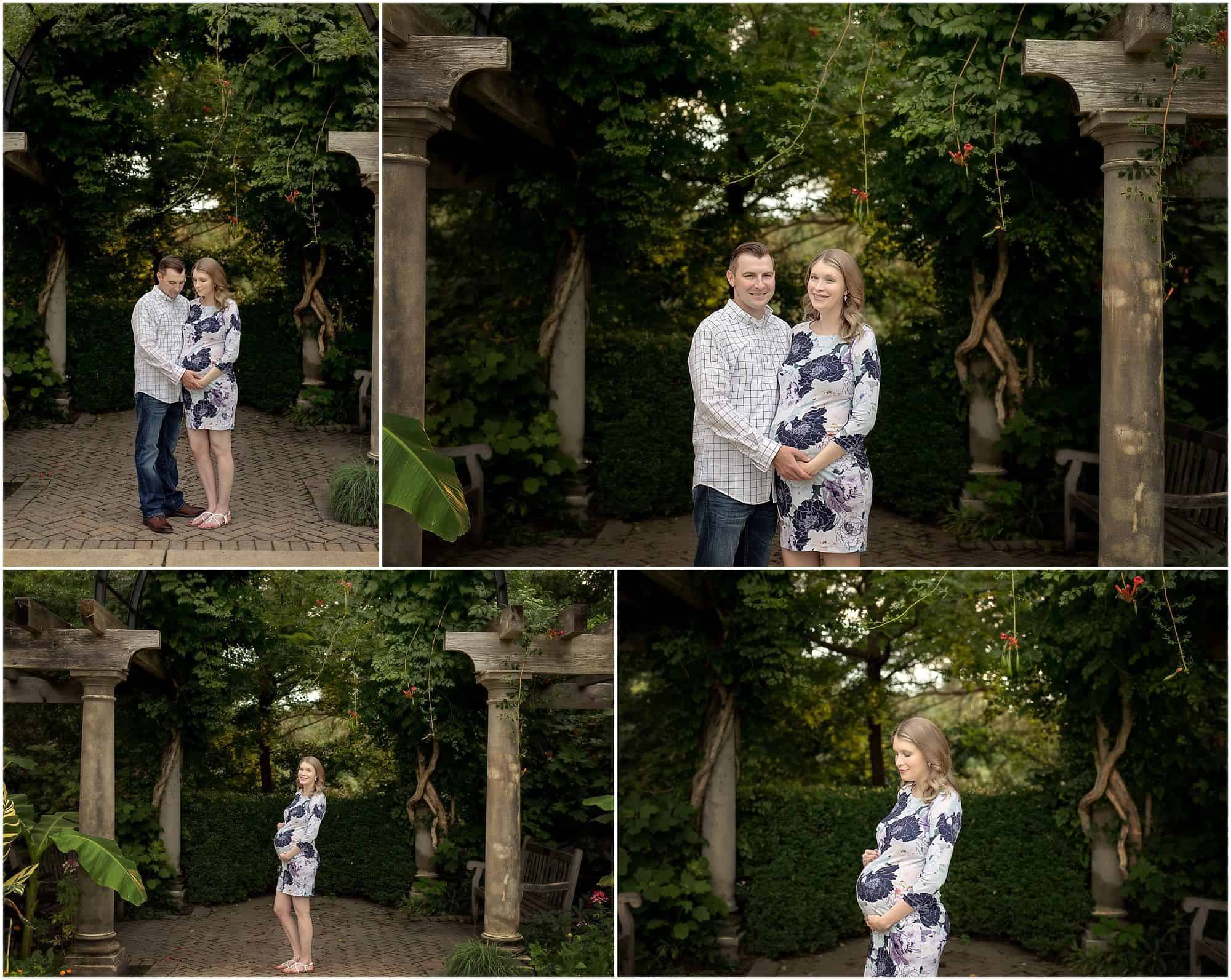 maternity pictures at Ault Park Cincinnati at Rose Garden with Samantha Sinchek Photography