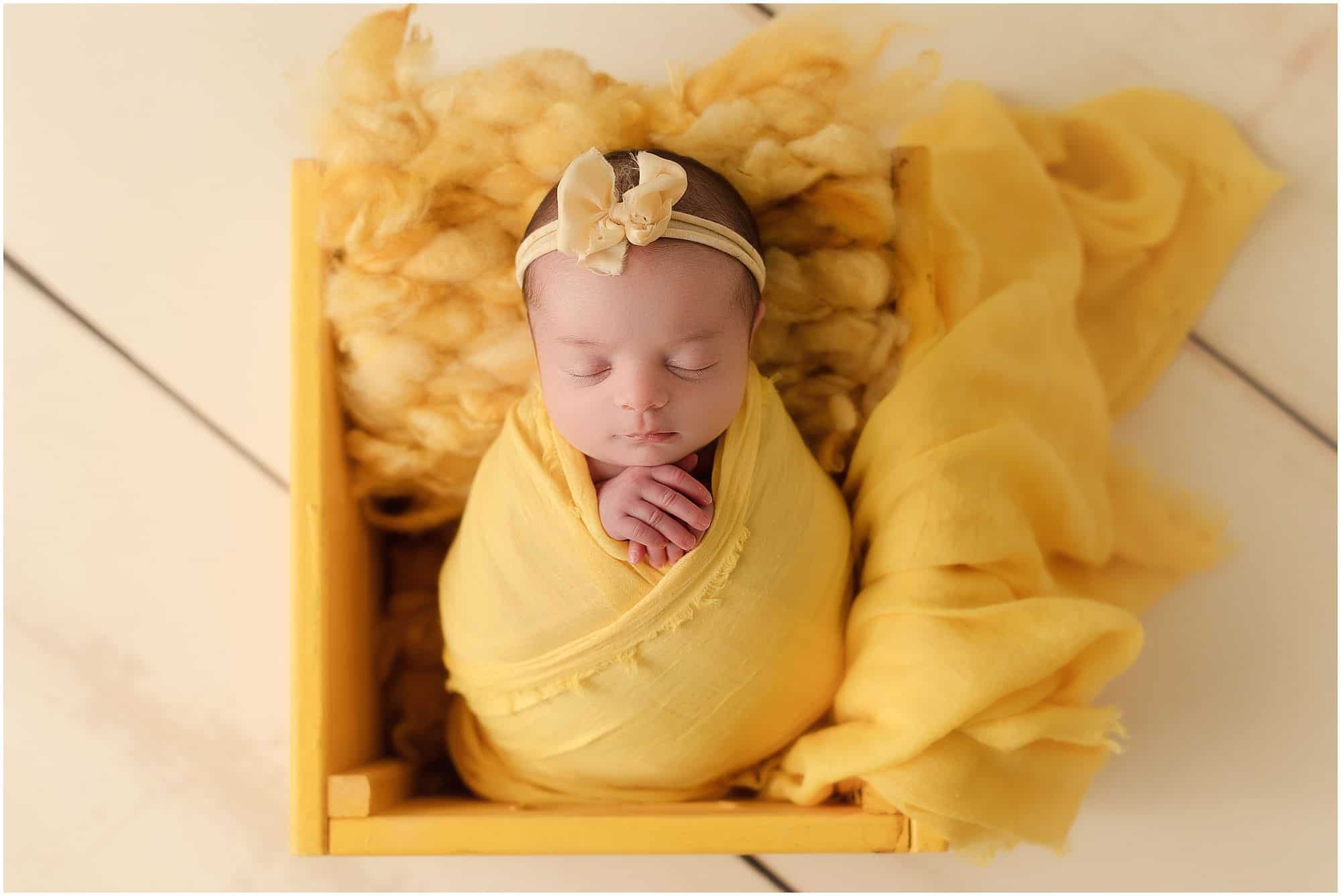 little ray of sunshine at newborn pictures at cincinnati ohio Samantha sinchek photography