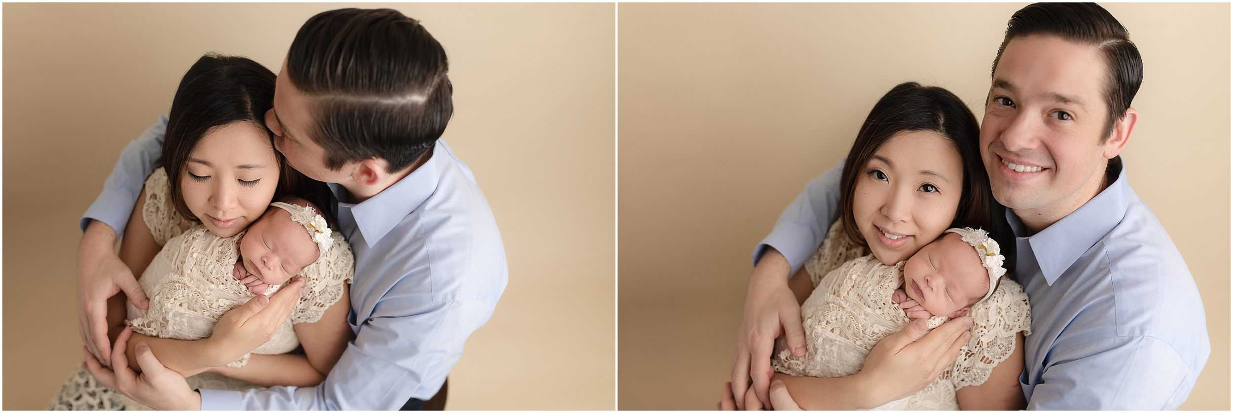 parent pose with newborn at best cincinnati newborn photographer Samantha sinchek