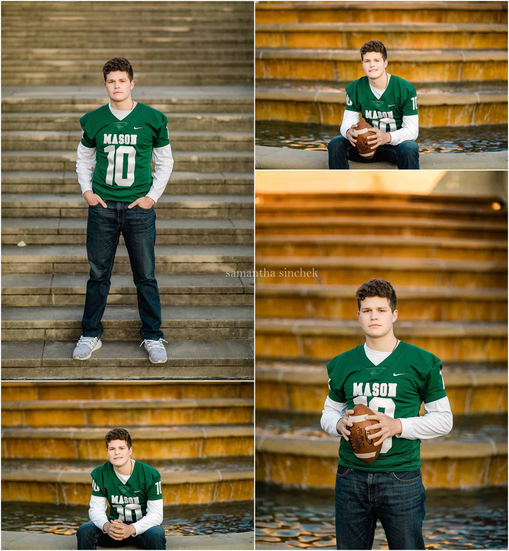 cincinnati high school senior pictures with mason senior at ault park