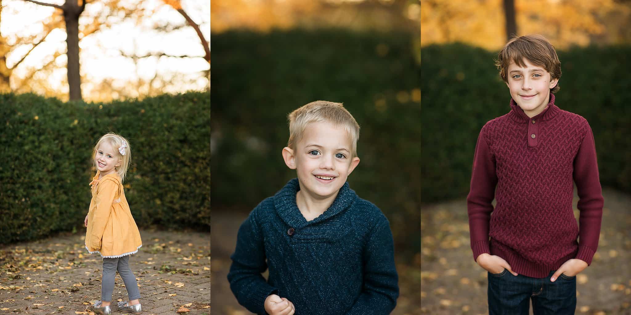 children smile at pictures with cincinnati photographer Sinchek at Ault Park