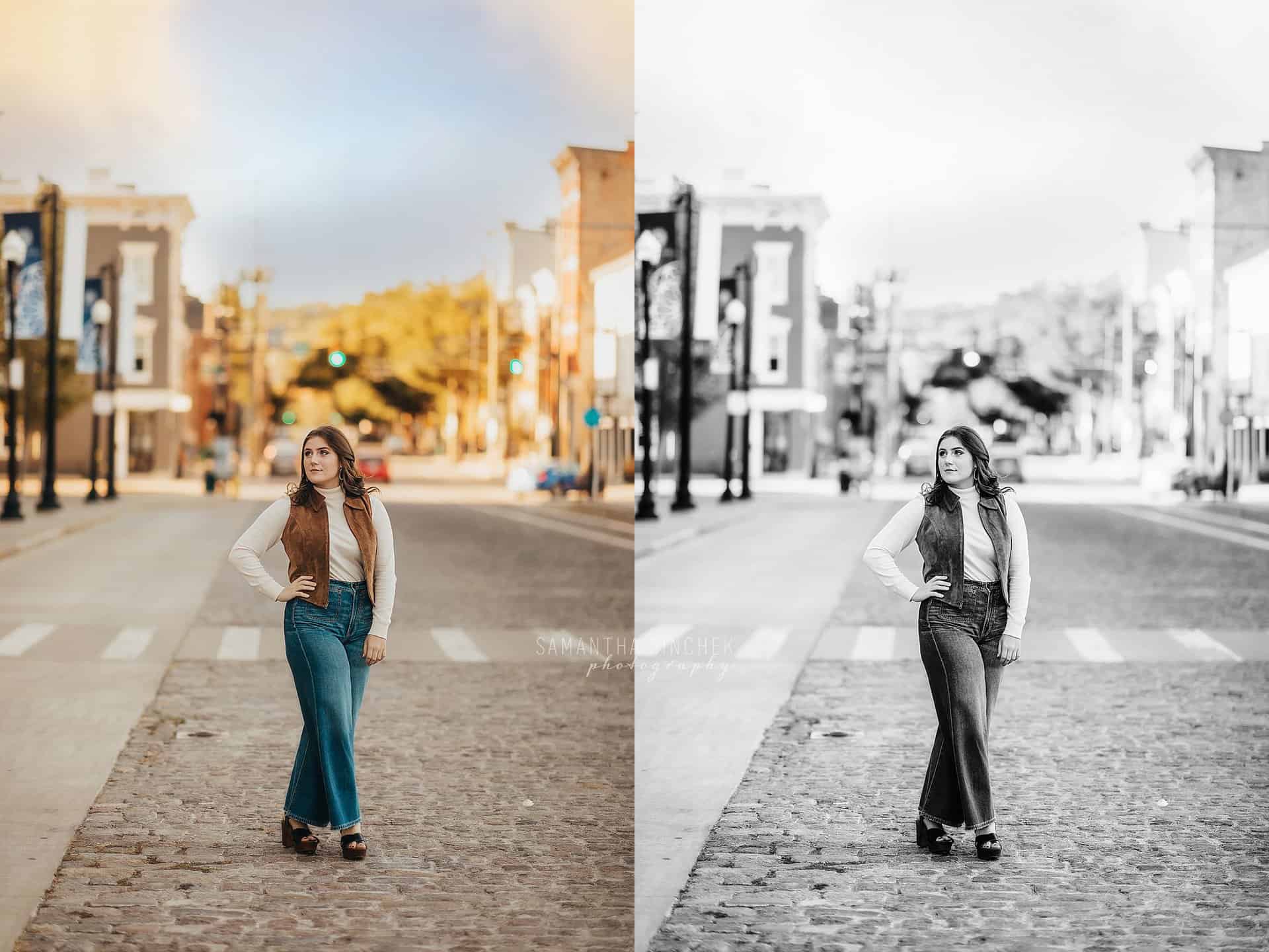 gorgeous high school senior at Ault Park cincinnati ohio with top senior photographer Samantha Sinchek
