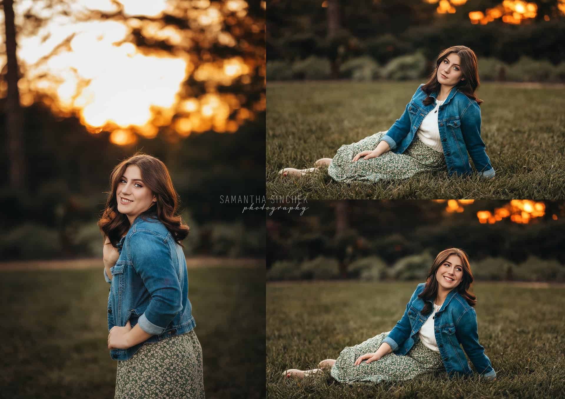gorgeous high school senior at Ault Park cincinnati ohio with top senior photographer Samantha Sinchek